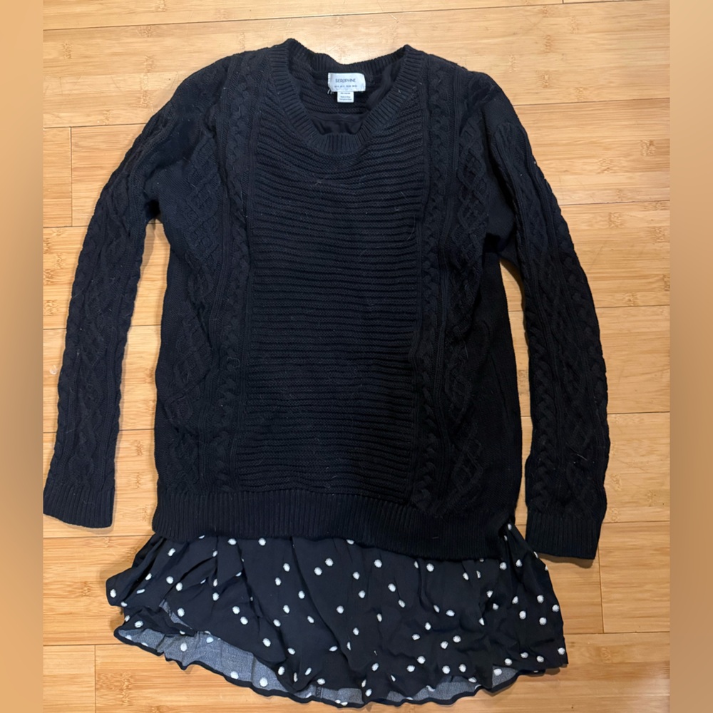 Seraphine Black and White Polka Dot Mini Dress Maternity